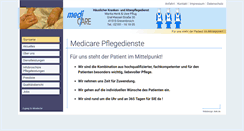Desktop Screenshot of medicare-pflegedienste.de