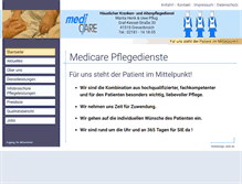Tablet Screenshot of medicare-pflegedienste.de